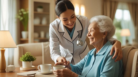 family comparing hospital care and home care options in Mumbai